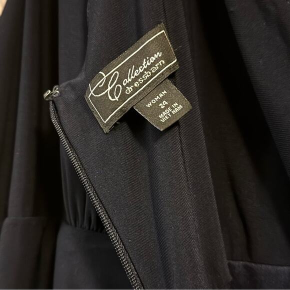 Dress Barn Illusion Soutache Lace Trim Party Evening Cocktail Dress Size 24 - Picture 9 of 11